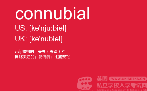 【connubial】 - UKiset备考词汇